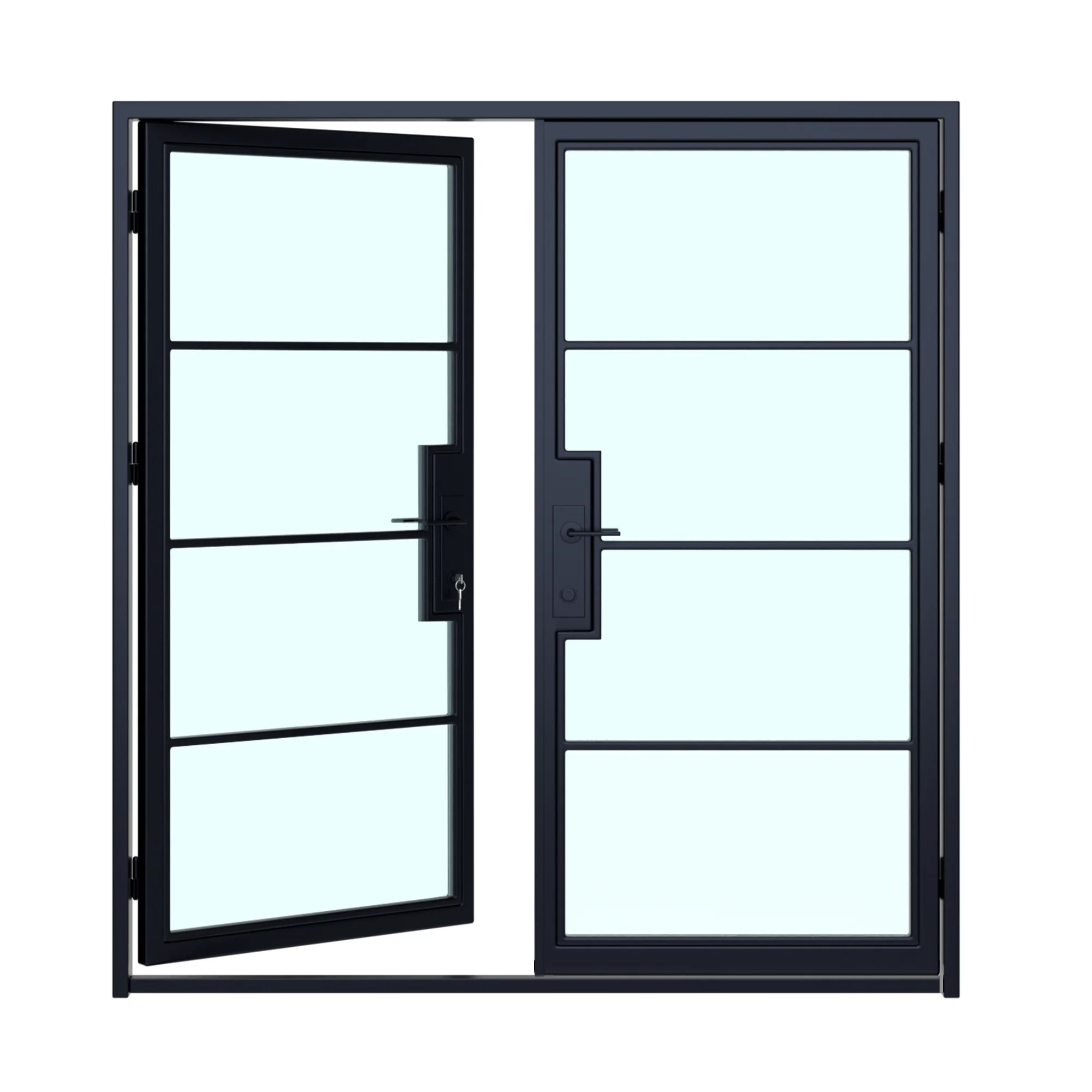4 Lite Double Steel Door (New Design), 60x96" - Image 3