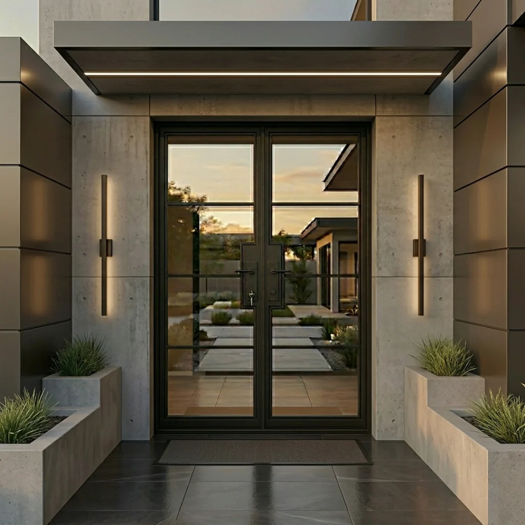 4 Lite Double Steel Door (New Design), 72x96"
