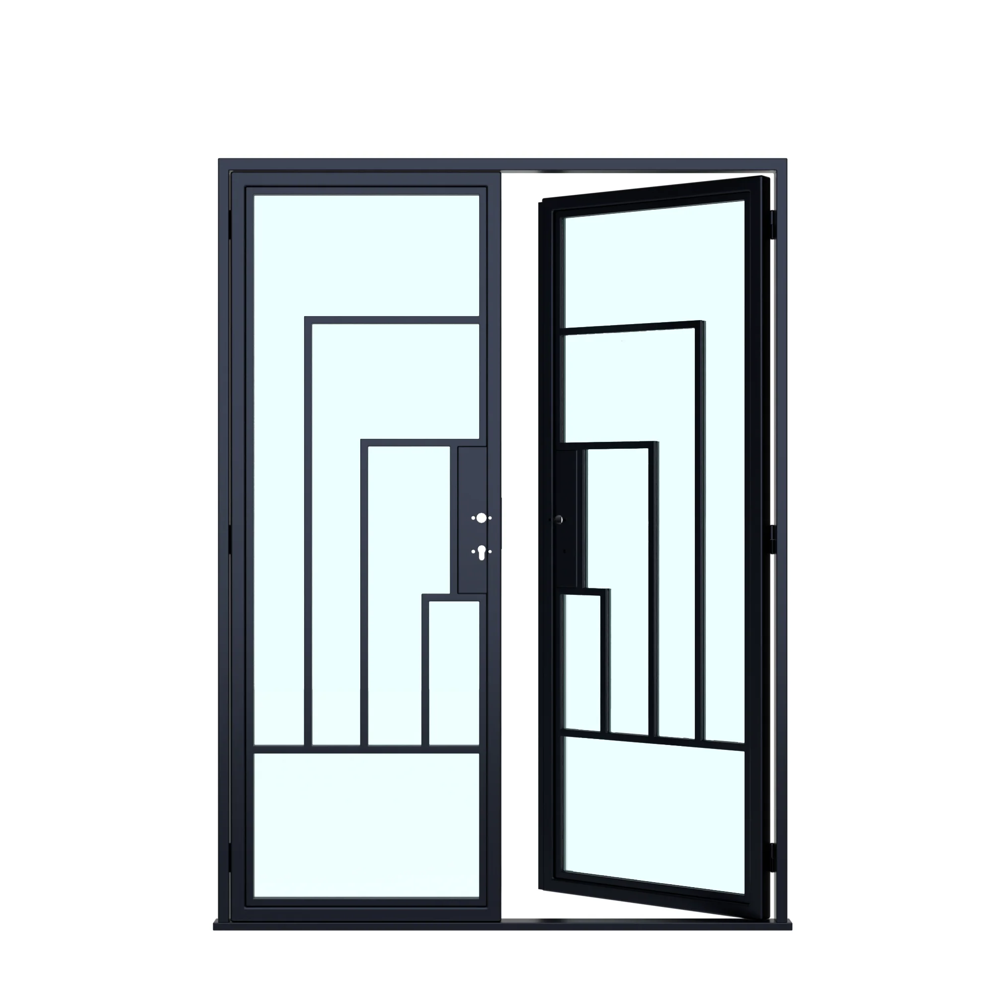 Cuivre Modern - Double | Steel French Door 60 x 96" - Image 4