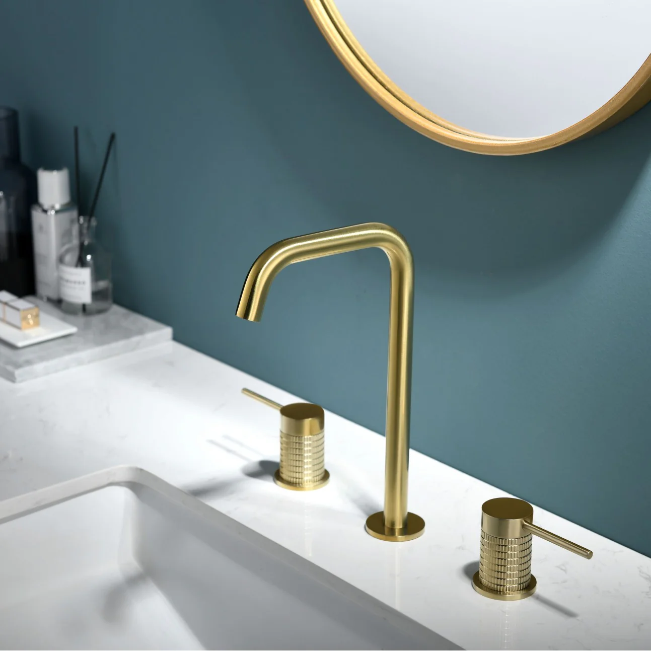 Dilusso Beasley 1.2 GPM Widespread Bathroom Faucet, Polished Nickel - Image 3
