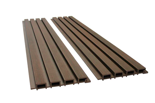 Exterior Fluted Slat Wall Panel, Brown Walnut - Image 10