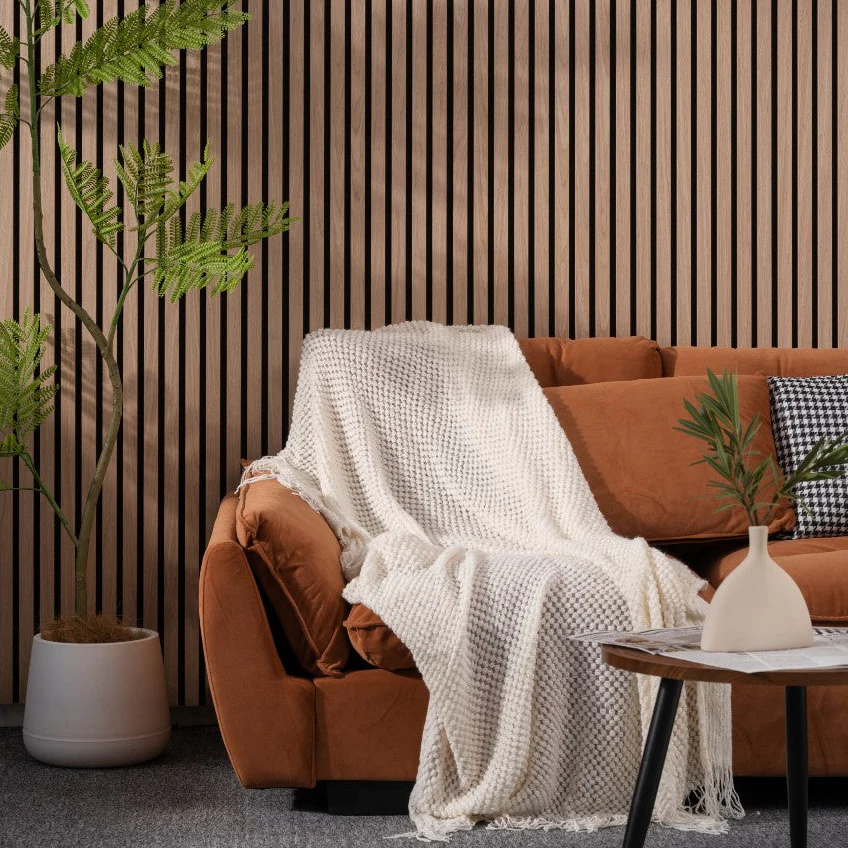 Luxury Acoustic Wall Panel, Raw White Oak