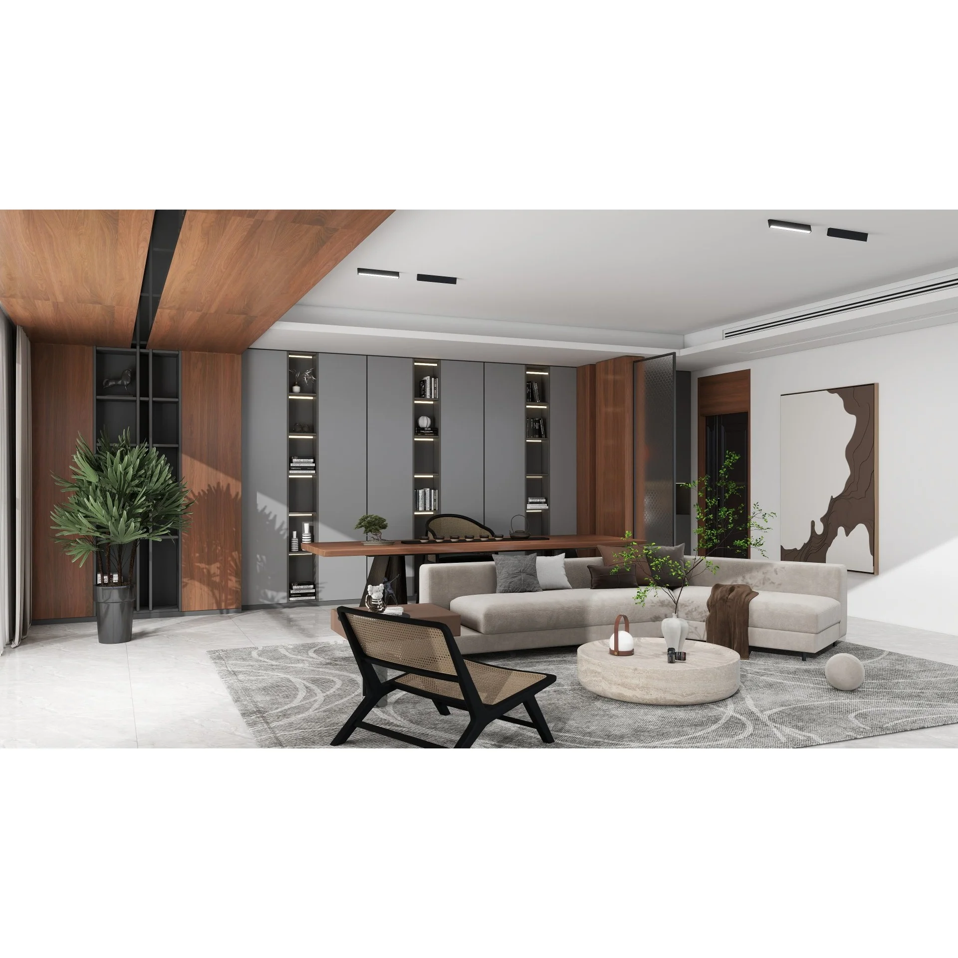 Natural Veneered Wall Panel, Black Walnut With Bronze Cathedral Grain - Image 4