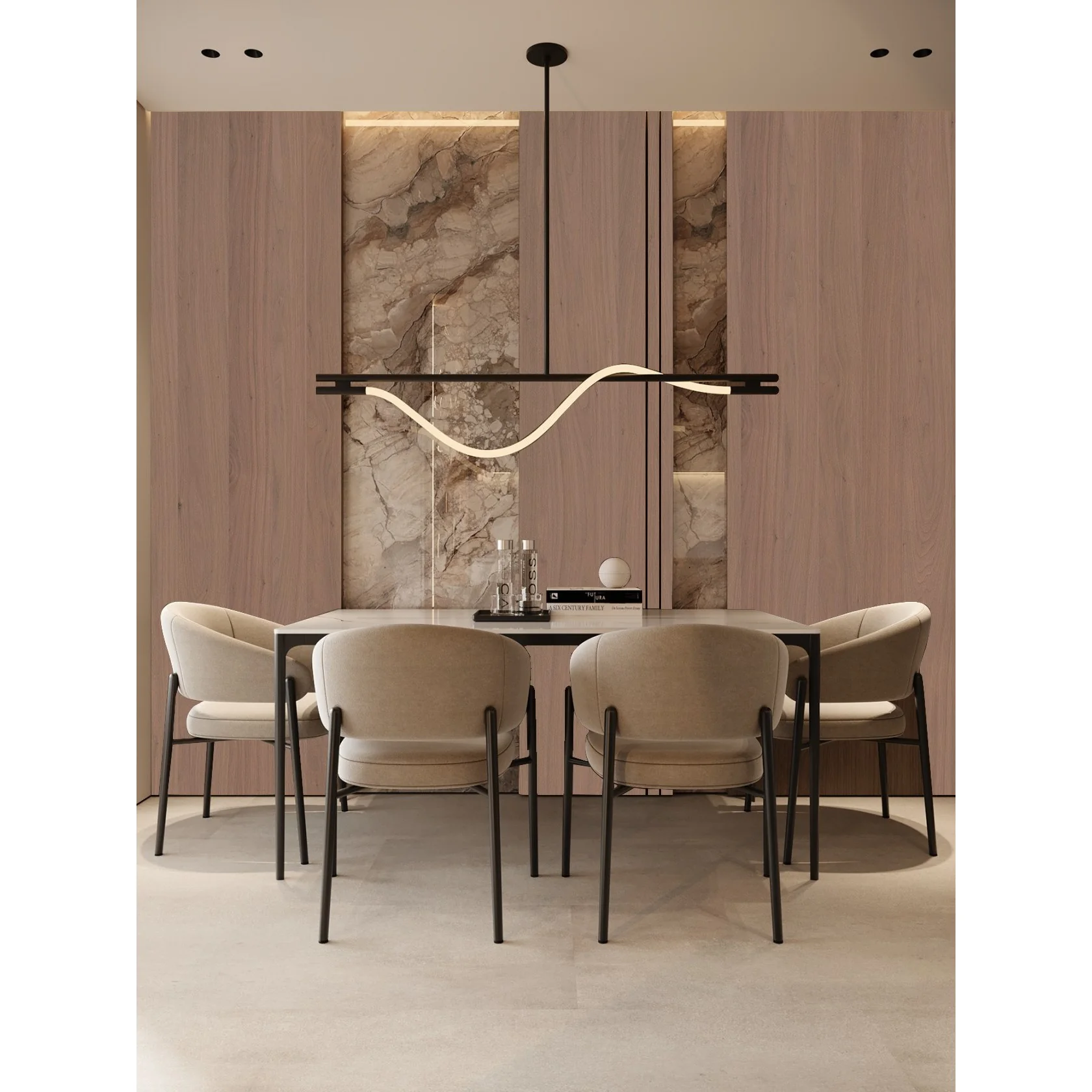 Natural Veneered Wall Panel, Black Walnut With Brown Cathedral Grain - Image 4