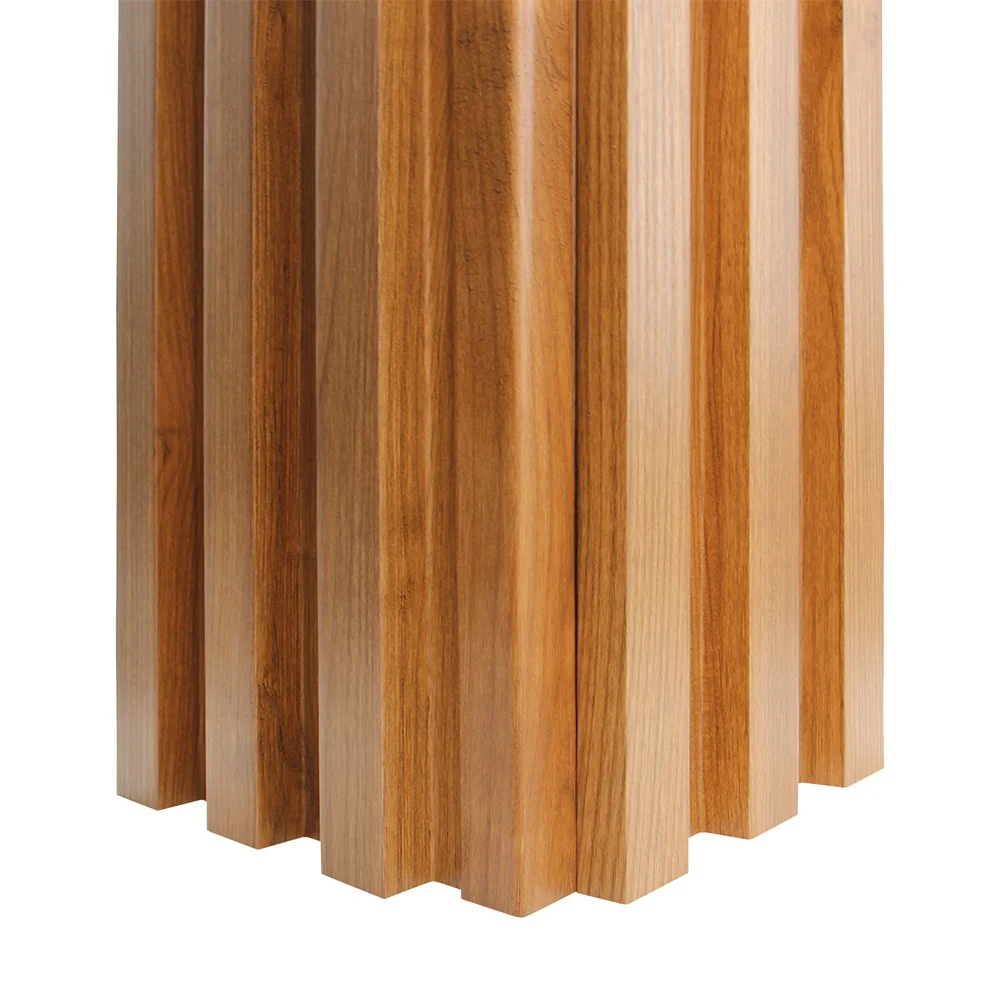 WPC Corner Trim Wall Panel, Brown Chestnut - Image 4