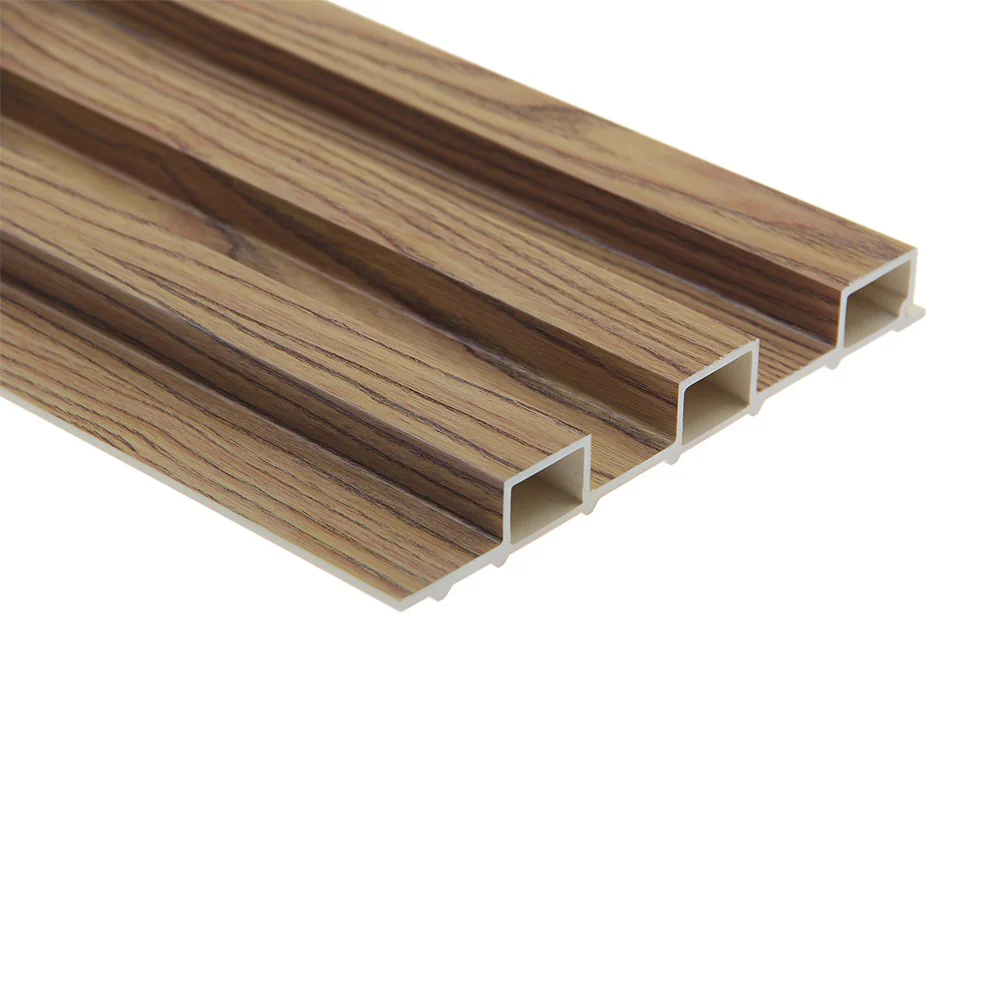 WPC Fluted Slat Wall Panel, Natural Walnut - Image 3